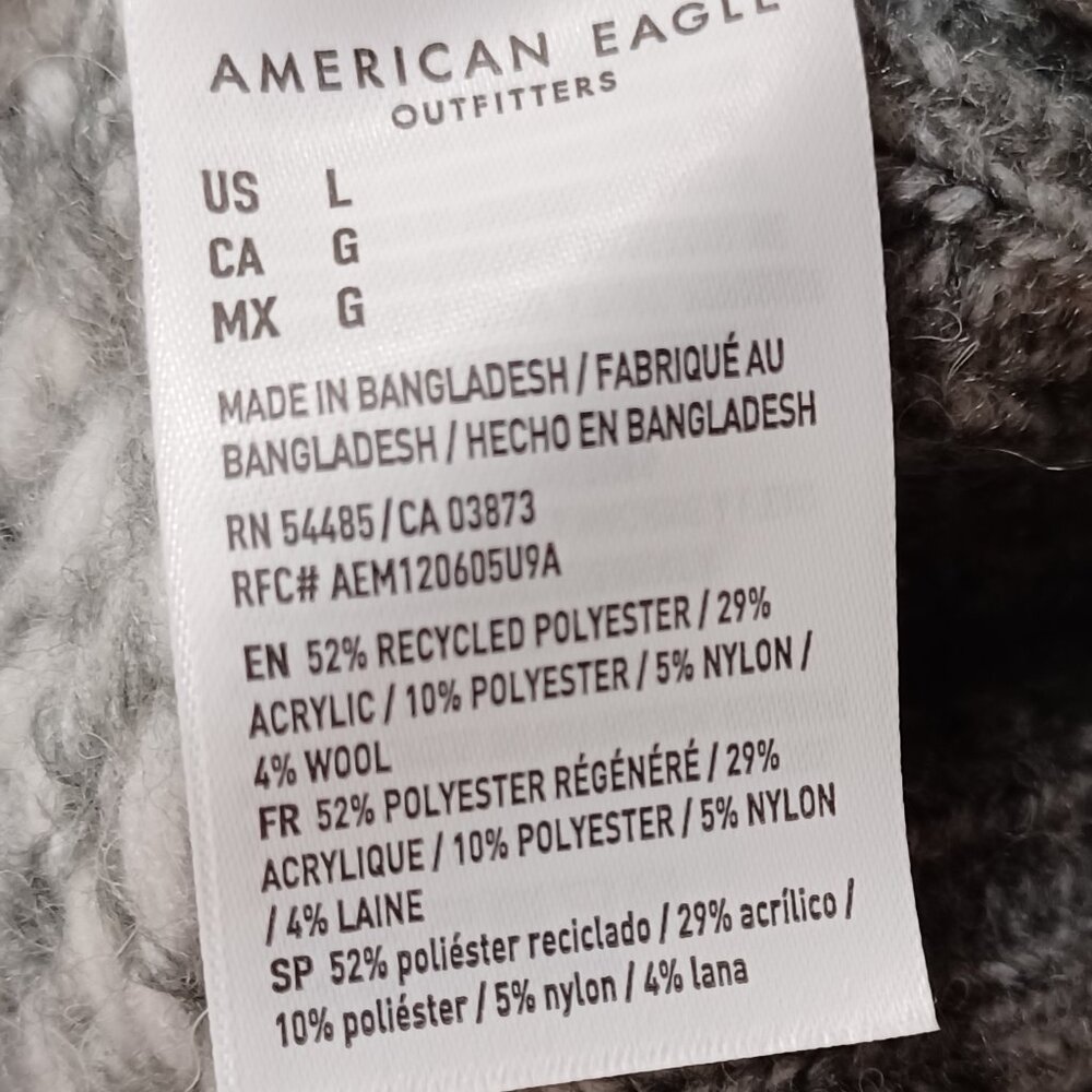 American Eagle Outfitters Wool Blend Women's Grey Sweater Size Large - Picture 3 of 7